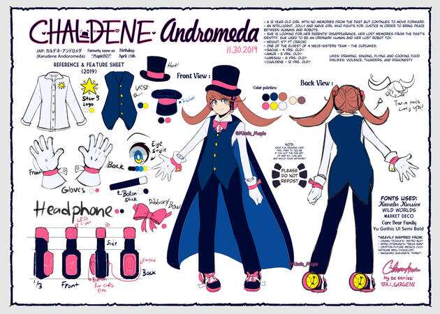 CHALDENE ANDROMEDA REF SHEET 2019